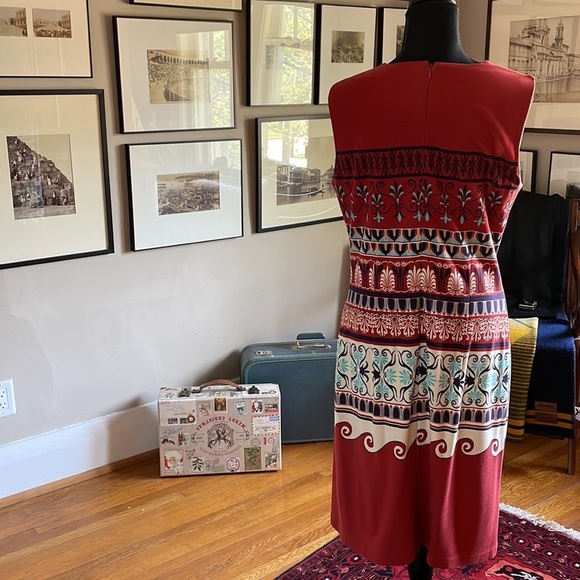 J. McLaughlin Geometric Boho Sheath Dress in Medium - Picture 6 of 8